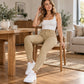 Høytaljende, stretchende skinny-jeans for kvinner