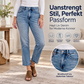 Høytaljede, utsvungne rette jeans for kvinner