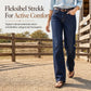Klassiske rette jeans med stretch for dame