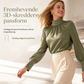 Eleganter skjorte i fransk satin med ståkrage og langermede lanterne ermer for lagpålaging om høsten og vinteren