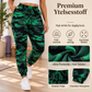 Dames løsgrønn camouflage cargo joggebukser