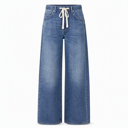 Dame uformelle løstsittende jeans med vide ben