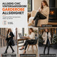 Høytaljede PU-leggings i lær for kvinner, foret med fleece, supermyke og varme vinterbukser