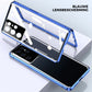 Magnetisk herdet glass dobbeltsidig telefonveske for Samsung