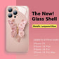 Flatt 3D-glassetui med sommerfuglmønster til iPhone