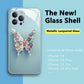 Flatt 3D-glassetui med sommerfuglmønster til iPhone