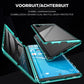 Magnetisk herdet glass dobbeltsidig telefonveske for Samsung
