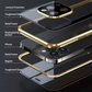 Magnetisk herdet glass tosidig telefonveske for iPhone